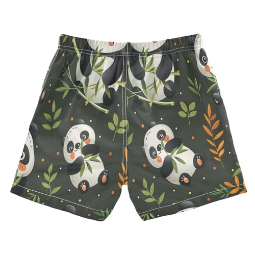 Swim Clothes for Boys, Toddler Swimwear Boys 2t, Cute Cartoon Pandas Green2