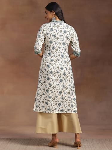 Image of Libas Printed Cotton Straight Kurta for Women