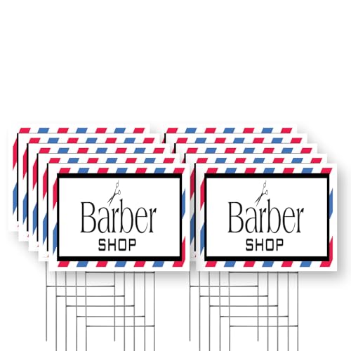 Barber Shop Yard Sign 10 Pack of 12 Inch x