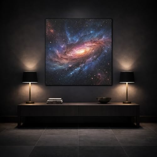 Tableau galaxie spirale pour habiller un mur vide avec un grand format 60x60
