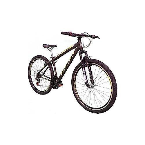 Bicicleta Aro 29 Black Preto e Amarelo 21v MTB Aero Track Bikes