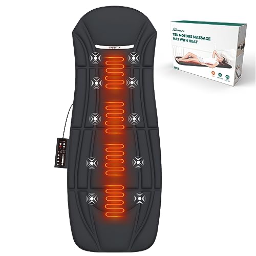 Snailax Full Body Massager Mat with 10 Vibrations & 4 Heat Pads for Neck, Back, Waist, and Legs – Perfect Gift for Men and Women