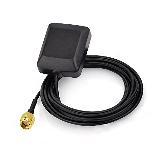 Superbat Waterproof Active GPS Antenna SMA Hidden Magnetic Mount for Car Stereo Head
