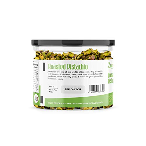 Image of Zucchero Roasted Pistachio (With Shell), Lightly Salted [Extra Large] 200g | Oil-Free Roasting |Slow baked Nuts | Earthy Flavour | No Oil