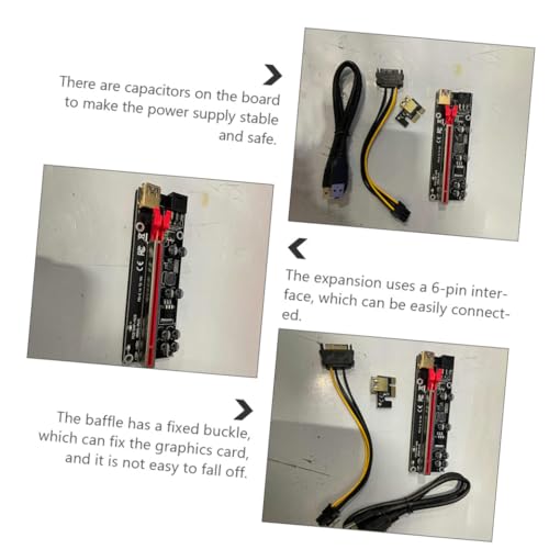 6 sets adaptador PCI-e GPU Riser para minería estable miniatura 5