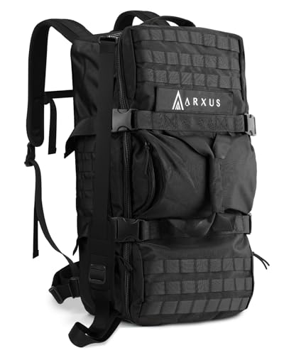 Arxus Mochila Táctica 60L, Grande Bolsa de Viaje y Deporte para Hombre Mujer, 3-en-1 Backpack Bolso...
