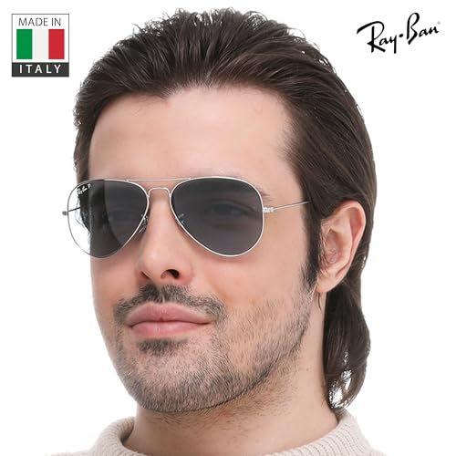 Image of Ray-Ban RB3025 CLASSIC AVIATOR POLARIZED Sunglasses for Men & Women with Official Eyewear Kit