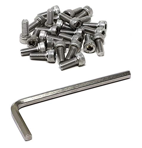 Image of iexcell 50 Pcs M5 x 12mm Thread Pitch 0.8 mm Stainless Steel 304 Hex Socket Head Cap Screws Bolts Kit