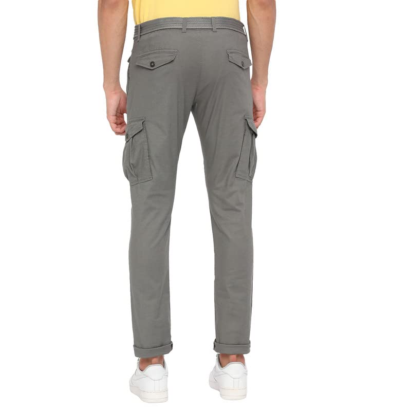 Image of BEEVEE Mens Fixed Waist Cargo Pant with D-Ring Belt.