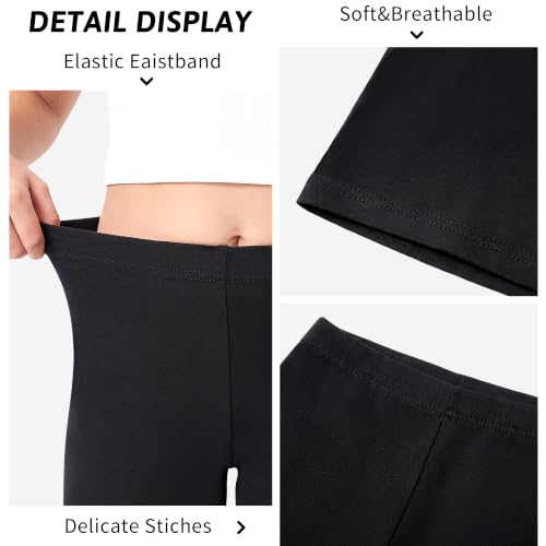Image of 6 Pack Girls Shorts Girls Under Dress Dance Cotton Shorts Girl Bike Short Multicolor 2-10 Years