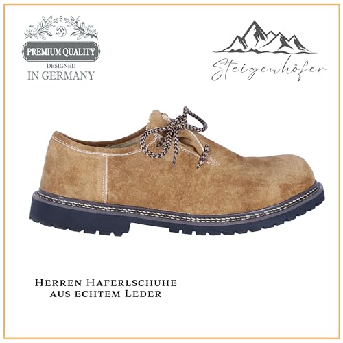 Steigenhöfer Men's Traditional Shoes - Haferl Shoes for Men - Florian - Genuine Suede - Optimal Fit and Traditional Design - Genuine Leather Men's Shoes for Oktoberfest and Celebrations2