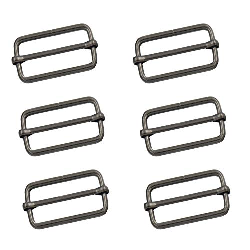 Trimming Shop Hebilla deslizante de 38 mm para correas de cinta, mochila, correa de sujeción, collares de mascotas y accesorios de bolsa, duradera, ligera, paquete de 25