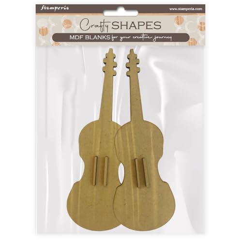 Stamperia - Formas artesanales para álbumes de recortes, álbumes, tarjetas y diarios de balas, decoración con papeles y pintura, perfecto para aficiones, manualidades y regalos (música - violín) (3