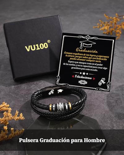 Miniatura 6 de Vu100 Regalos Para Graduacion 2026 Pulsera Hombre Niño Hermano Regalo Graduacion Universidad Regalos Graduación 2026 Pulsera Cuero Hombre Niño Hermano