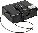 Caesar Safe Portable Electronic Digital Car Multipurpose Laptop Pistol Safe CH-928, Black