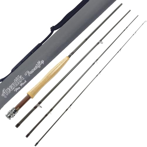 Aventik Canas de pesca com mosca, design mestre europeu, truta ultrarrápida, 2,8 m, LW4, LW5, LW6, 9'LW5/6 e 9'15.2 cm LW6/7, tudo em 4 peças de ação ultrarrápida melhor valor (2,5 m LW5)