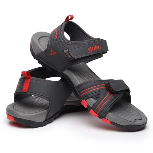 Image of YOHO TrailMark 002 Sports Sandals for Men | Comfortable & Lightweight | Flexible & Breathable | Footpharma footbed | Anti-Skid Footwear for Trekking, Hiking & Outdoor