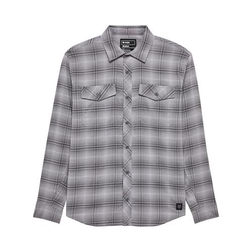 Fox Racing Men's Survivalist Stretch Flannel Long Sleeve, Light Grey, Large - 3
