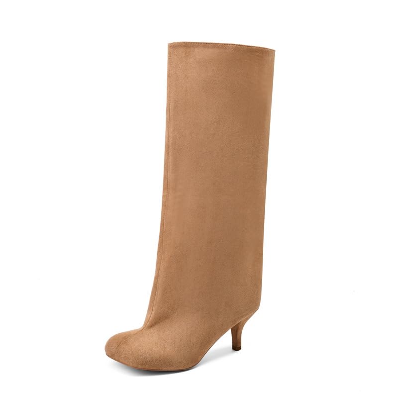 Knee High Boots for Women Square Toe Wide Calf Boots Kitten Heel Long Boot Dress Shoes Womens Tall Boots for Ladies Casual Fahion Dressy2