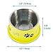 PETish Spaniel Bowl for Long Ear Dog - Ergonomic Personalized Custom Design Bowls, NO Tip Stainless Dish (Medium (17oz - 6.3 x 5.3 x 3.0inch), Banana Yellow)