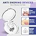 OHALEEP Anti Snoring Devices,Snore Stopper with Adjustable Magnet, Silicone Nose Clip Stop Snoring, Effective to Relieve Snoring, Snoring Solution Comfortable and Quieter Sleep, White, M