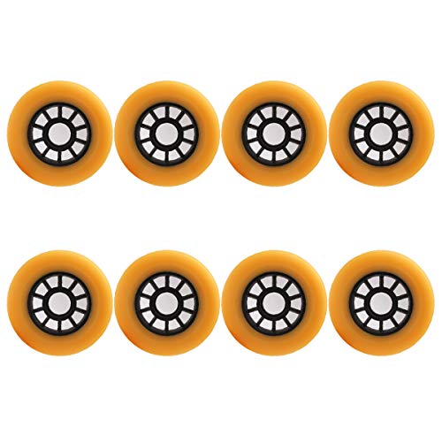 Z-First 8 Pack 90Mm Inline Roller Skate Wheels 85A Premium Replacement For Rollerblade Wheels (Black) #TOP2