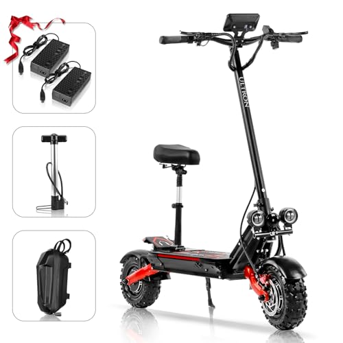 Electric Scooter with Seat for Adults, 60V 6000W Electric Scooters Adult 52mph with 1440WH Battery, Up to 50Miles Long Range, Dual Motor 11
