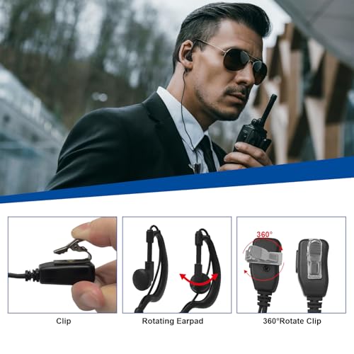 Auriculares walkie talkie tipo G de 2 pines para solucionar fallos de audio en radiocomunicación 4