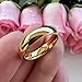 TUTISS 5mm Gold Tungsten Rings for Men Women Engagement Wedding Bands Domed Polished Comfort Fit Size 11