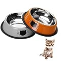 DMSL Cat Bowls Cat Bowl Set of 2 Non-Slip Stainless Steel Cat Bowl Cat Water Bowl Cat Bowl Raised Bowls and Drinking for Pet