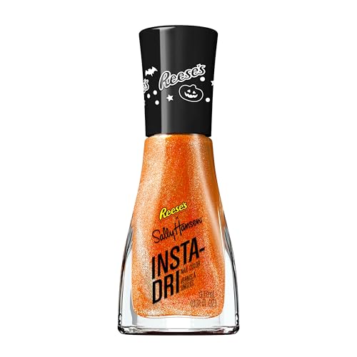 Sally Hansen Insta-Dri Reeses Nail Polish | Quick Dry Long Lasting Streak-Free Shine | Opaque Shimmery | 737 REESES Candy | Burnt Orange Nail Color