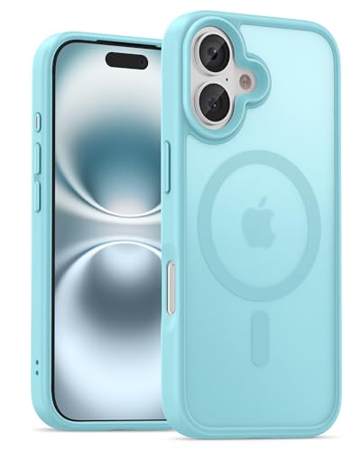 Image of UNBREAKcable Magnetic for iPhone 16 Case 6.1-Inch, Compatible with MagSafe, Full Camera Protection, Built-in Magnetic Ring, Drop Protection Shockproof Slim Phone Cover-Mint Green