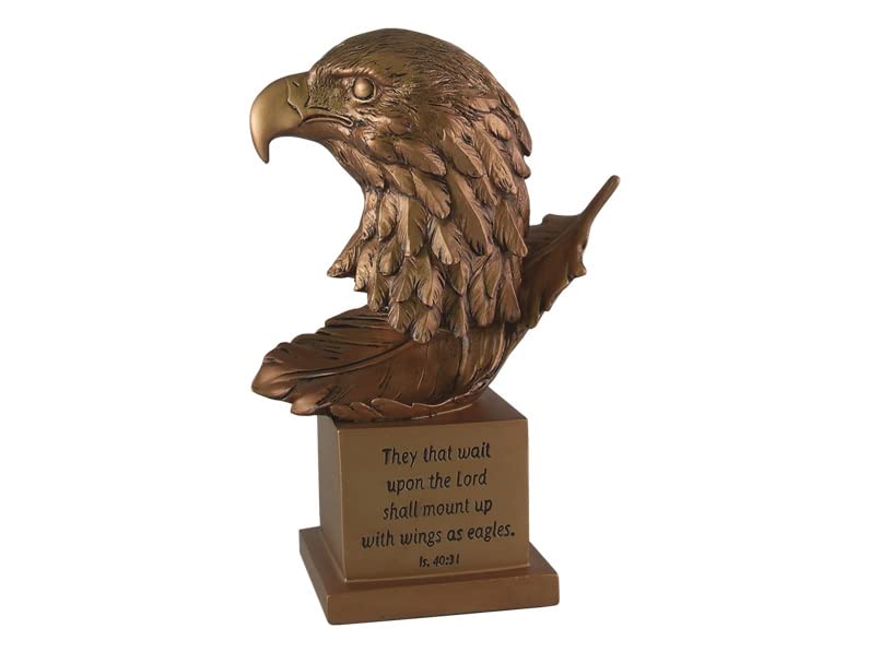 R. Heaven Eagle bronze colour sculpture 23cm They that wait IS. 40:31 ornament