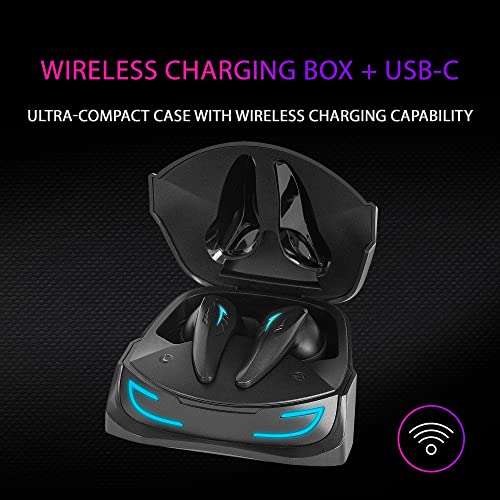 MHI-ULTRA Black, Cuffie Wireless TWS, RGB Flow, Bluetooth 5.3, Tripla Cancellazione Del Rumore, Durata Della Batteria 24 Ore - Cuffia gaming - Immagine 5