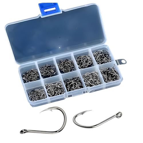 Image of 500Pcs Fishing Hooks 3#-12# Carp Single Fish Hook Set Fly Fishing Accessories Jig Sea Hooks