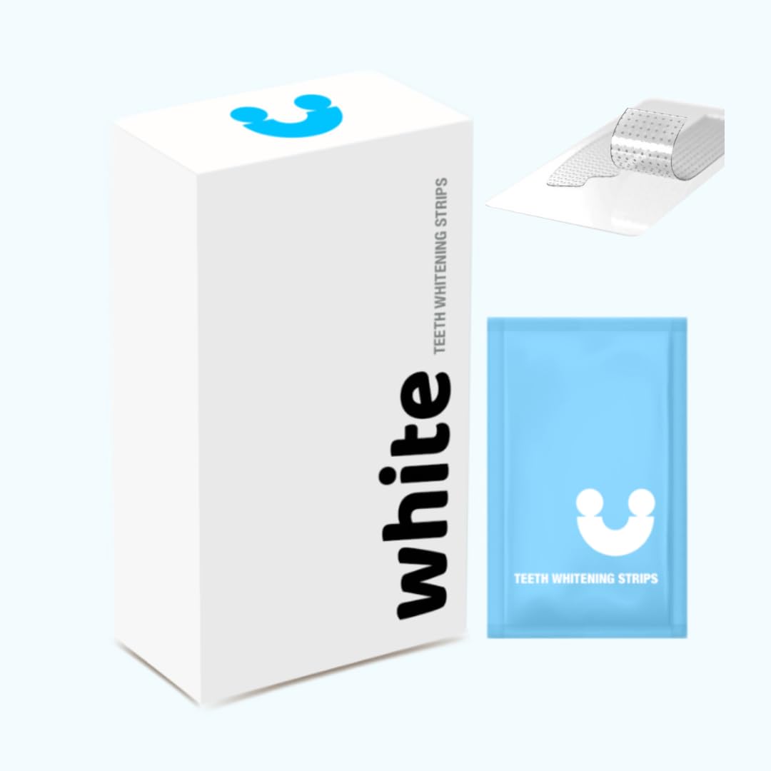 WhiteU Teeth Whitening Strips 14 Strips Peroxide-Free Enamel-Safe Sensitivity-Free Advanced Whitening with PAP Professional Dental Care for Whiter