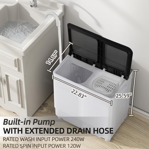 Elevon QD-EL-PWM.-1 Portable, 17.6Lbs Mini Compact Laundry thumb #6
