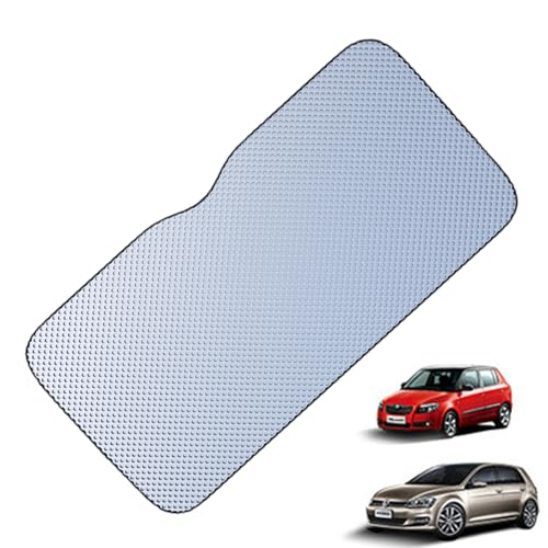Parasol para Parabrisas de Coche – Cubierta de Parabrisas 130x60 cm, Película de Aluminio Parasol de Coche, Protector de Ventana Frontal, Resistente a rayones, Ignífugo | Compatible con la mayoría de