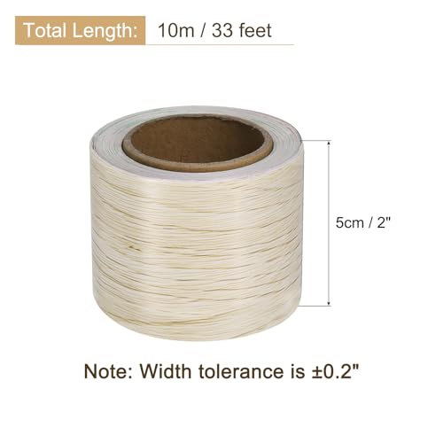 Image of uxcell Wood Grain Tape, 2 inch x33 Ft Self Adhesive Wood Grain Repair Patch for Baseboards, Doors, Floor Repair, Furniture Home Decor White Maple
