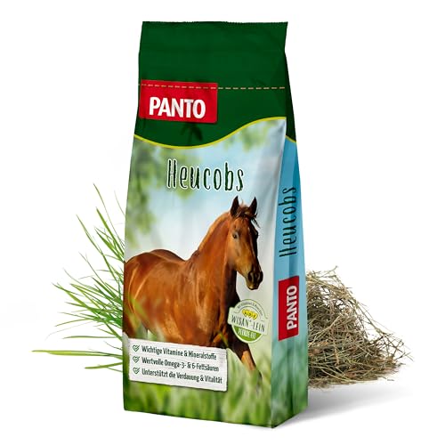 PANTO Pferdefutter Heucobs 25 kg – Ergänzung zum klassischen Heufutter, funktionales Pferdefutter für ältere und kranke Pferde, Einzelfuttermittel