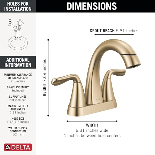 Robinet de salle de bain rabattable avec bec pivotant et double commande