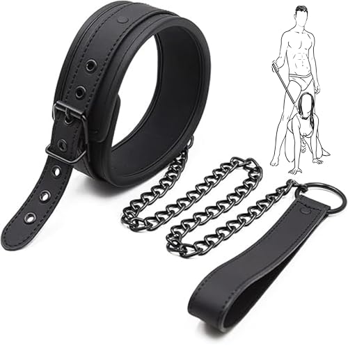 Halsband & leine Bdsm Adult Sex Toy Schwarz Halsband damen für sex Collar Lederhalsband männer fetisch Sexhalsbänder Bdsm halsband choker leder männer Collar choker FOPS B17