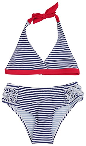 ToBeInStyle Girls' Bikini Top & Bottom Tie Back Swimsuit Set2