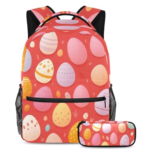 Sac à dos avec trousse scolaire multicolore pour les sorties et cours des adolescents