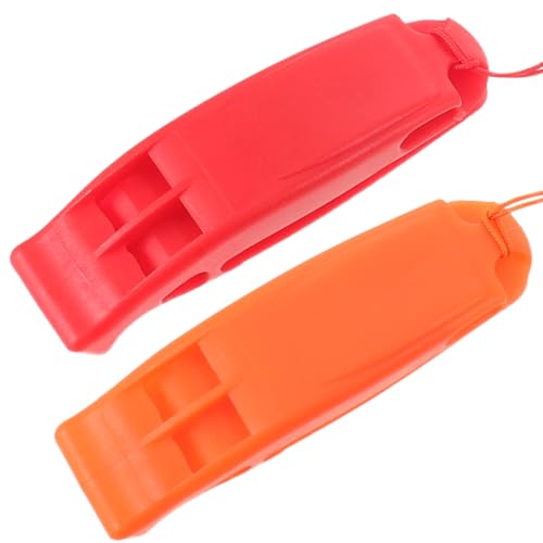 Silbatos de seguridad de emergencia plásticos, juego de 16 miniatura 3