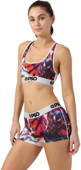 PSD Women's Spider-Man Triad Sports Bra, Multi, L