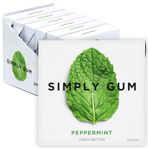 SIMPLY Gum Peppermint, Plastic-Free Natural...