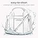 Case-Mate Jelly Stadium Bag for Women - Clear Tote Bag for Stadium Events - Silver Chrome/Clear Mini Purse with Crossbody Strap - Water-Resistant Tote Handbags for Keys, Phone, Wallet & Sunglasses