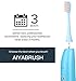 Aiyabrush Electric Toothbrush Replacement Brush Heads, 2 Pack,Blue
