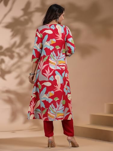 Image of ANNI Designer Women's Chanderi Straight Printed 2Pc Kurta Set